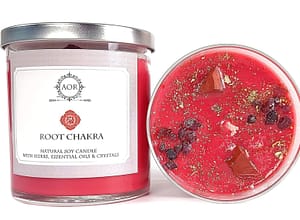 Root Chakra Soy Candle 10 oz with Red Jasper and Garnet Crystals, Herbs & Essential Oils Root Chakra Soy Candle 10 oz with Red Jasper and Garnet Crystals, Herbs & Essential Oils